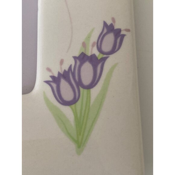 Russ Berrie Aunt Picture Frame 4" X 6" Ceramic Floral Design Beige Purple - Picture 8 of 16